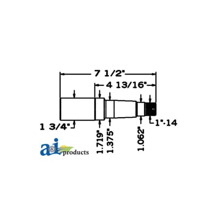 A & I Products Spindle 8.2" x2.5" x2.5" A-SP1750